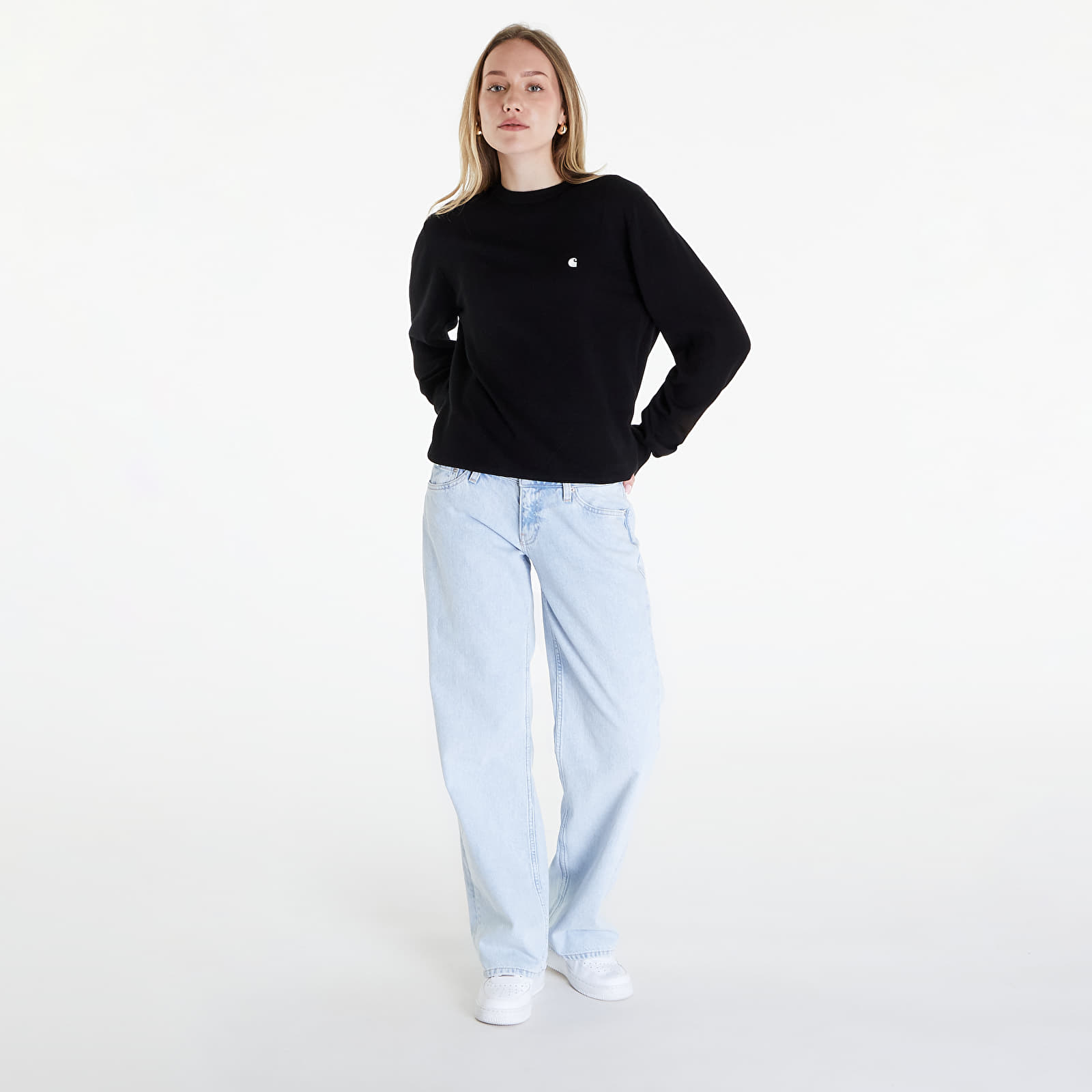 Pulovere Carhartt WIP Madison Sweater UNISEX Black/ Wax