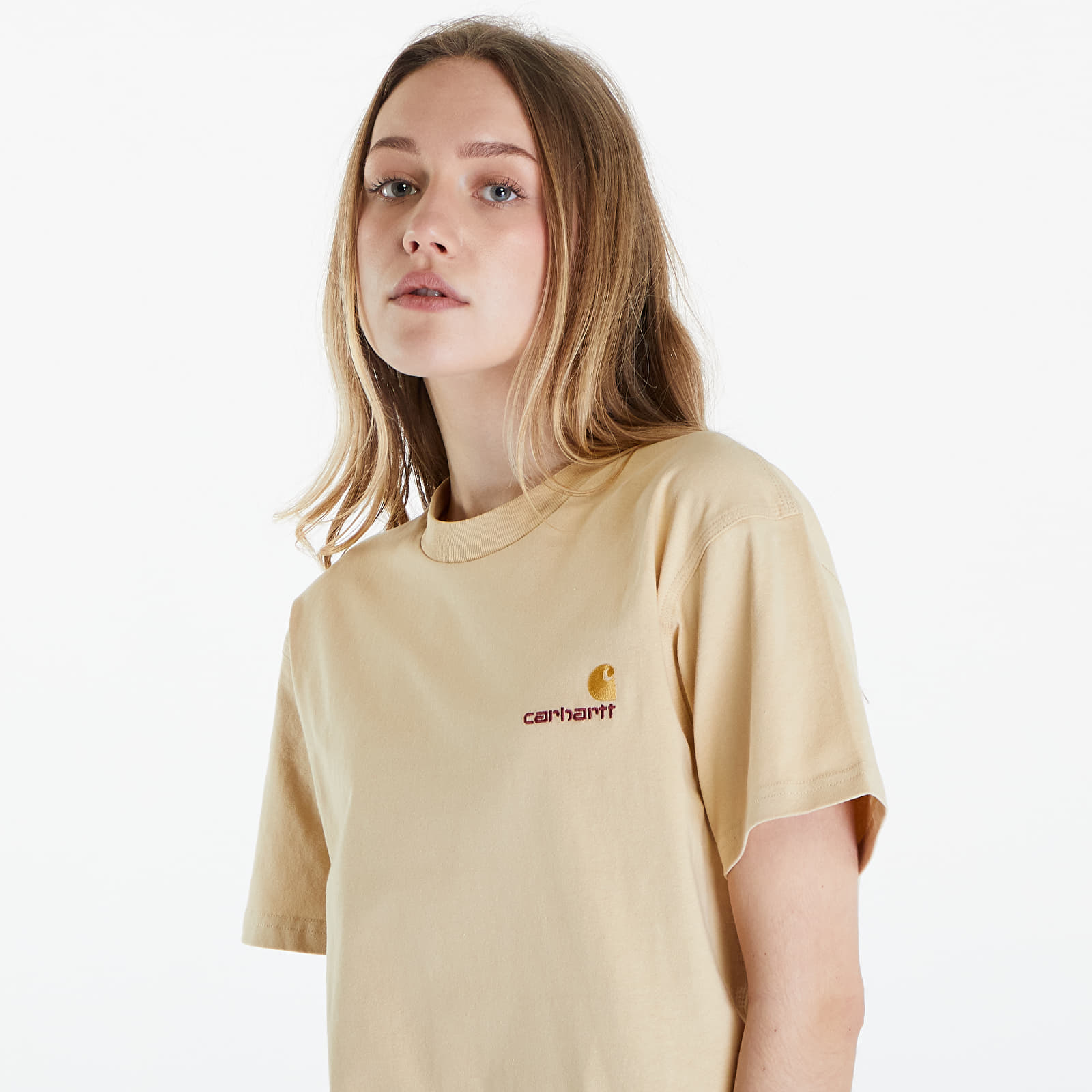 Tričká Carhartt WIP S/S American Script T-Shirt UNISEX Rattan