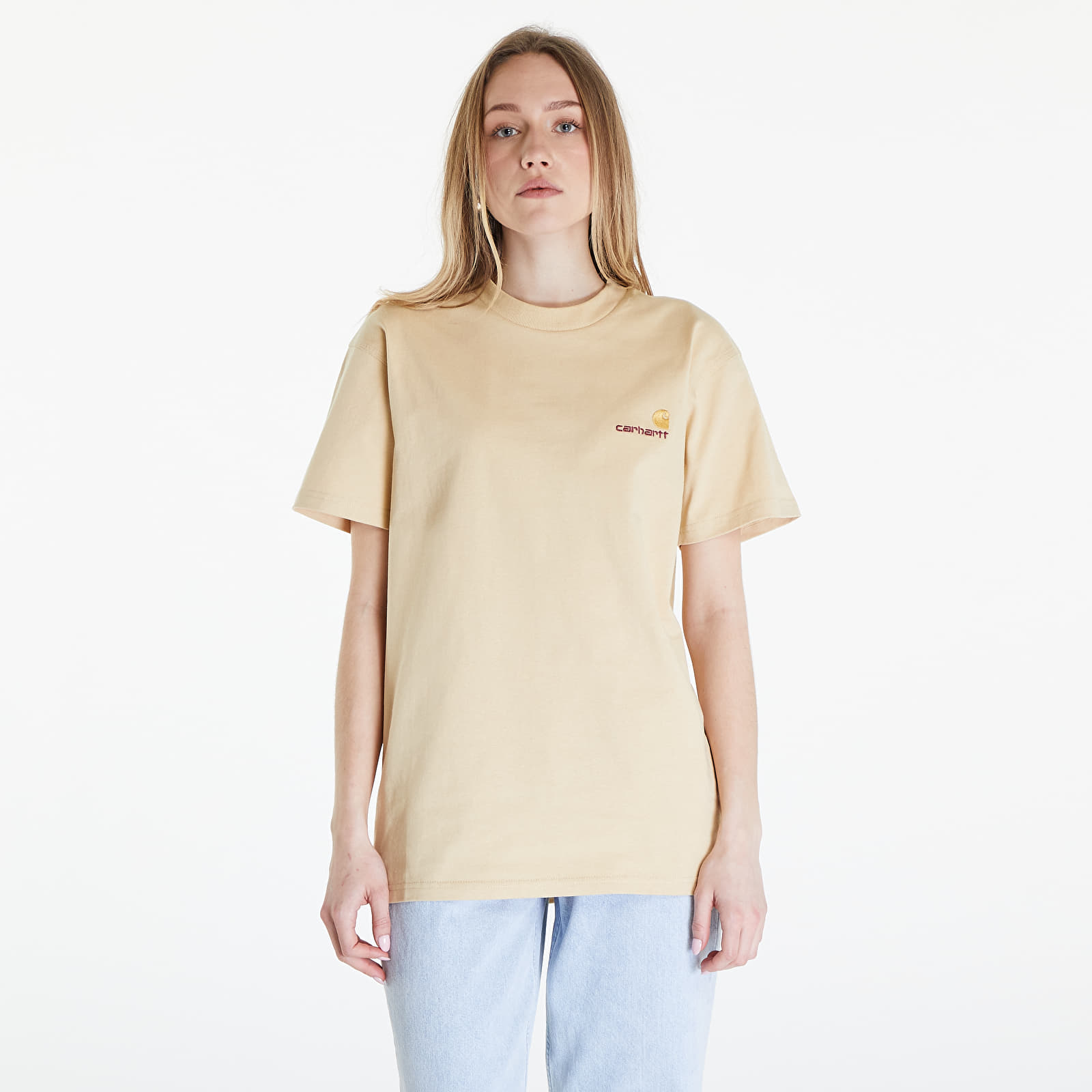 Tričká Carhartt WIP S/S American Script T-Shirt UNISEX Rattan