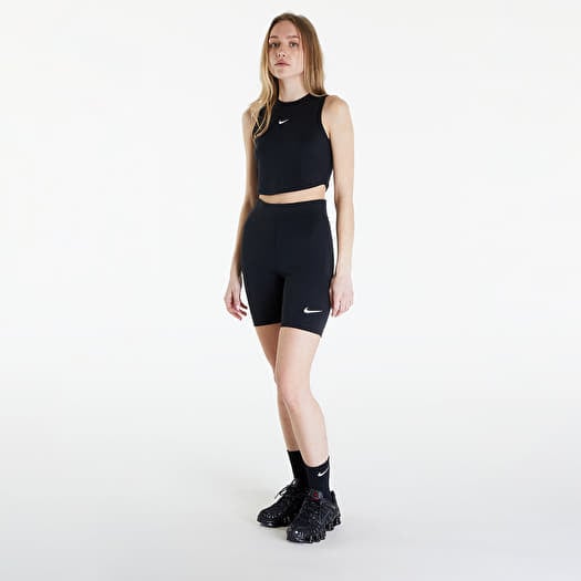 Shorts Nike Sportswear Classics Women s High Waisted 8 Biker Shorts Black Sail Footshop