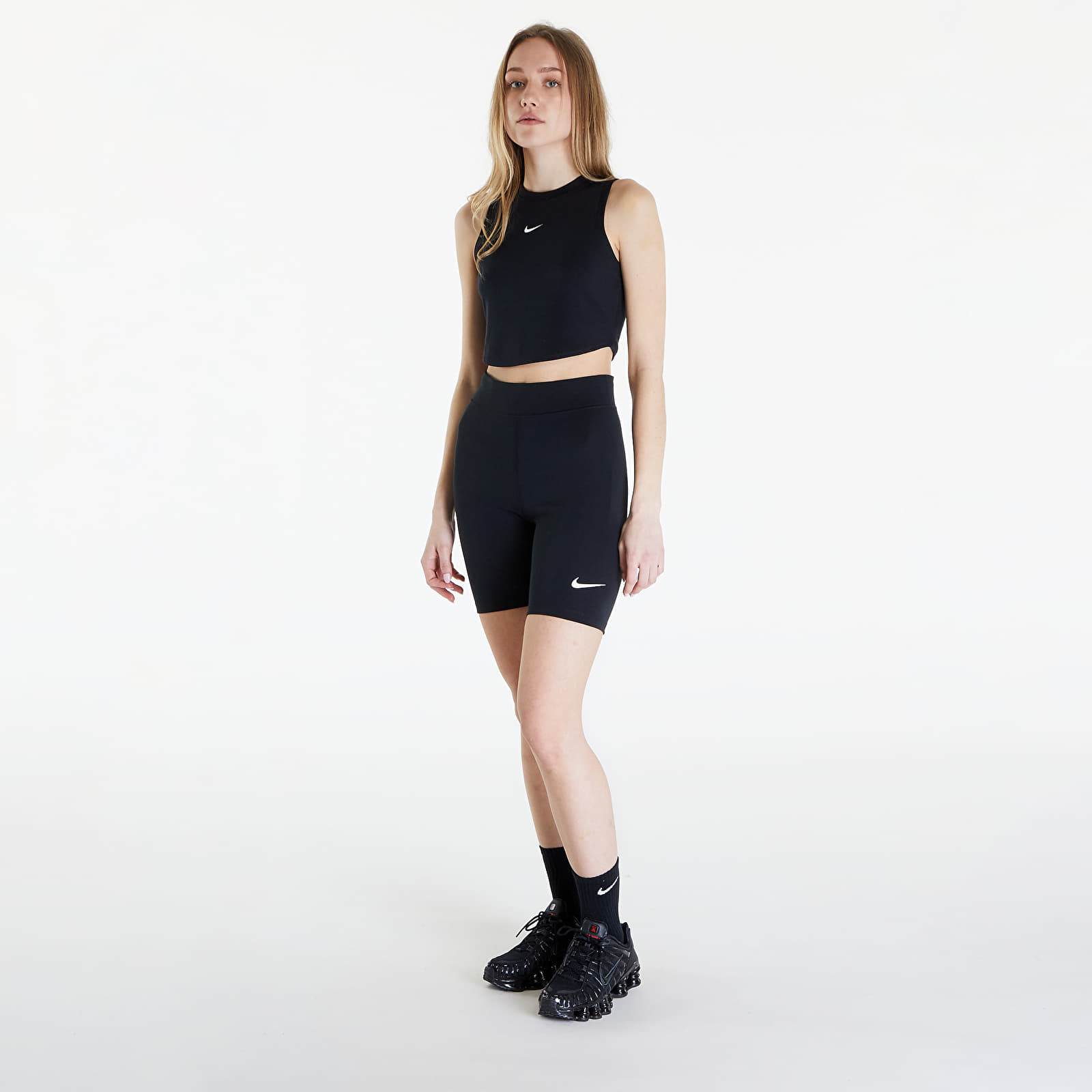 Kurzhosen Nike Sportswear Classics Women's High-Waisted 8" Biker Shorts Black/ Sail