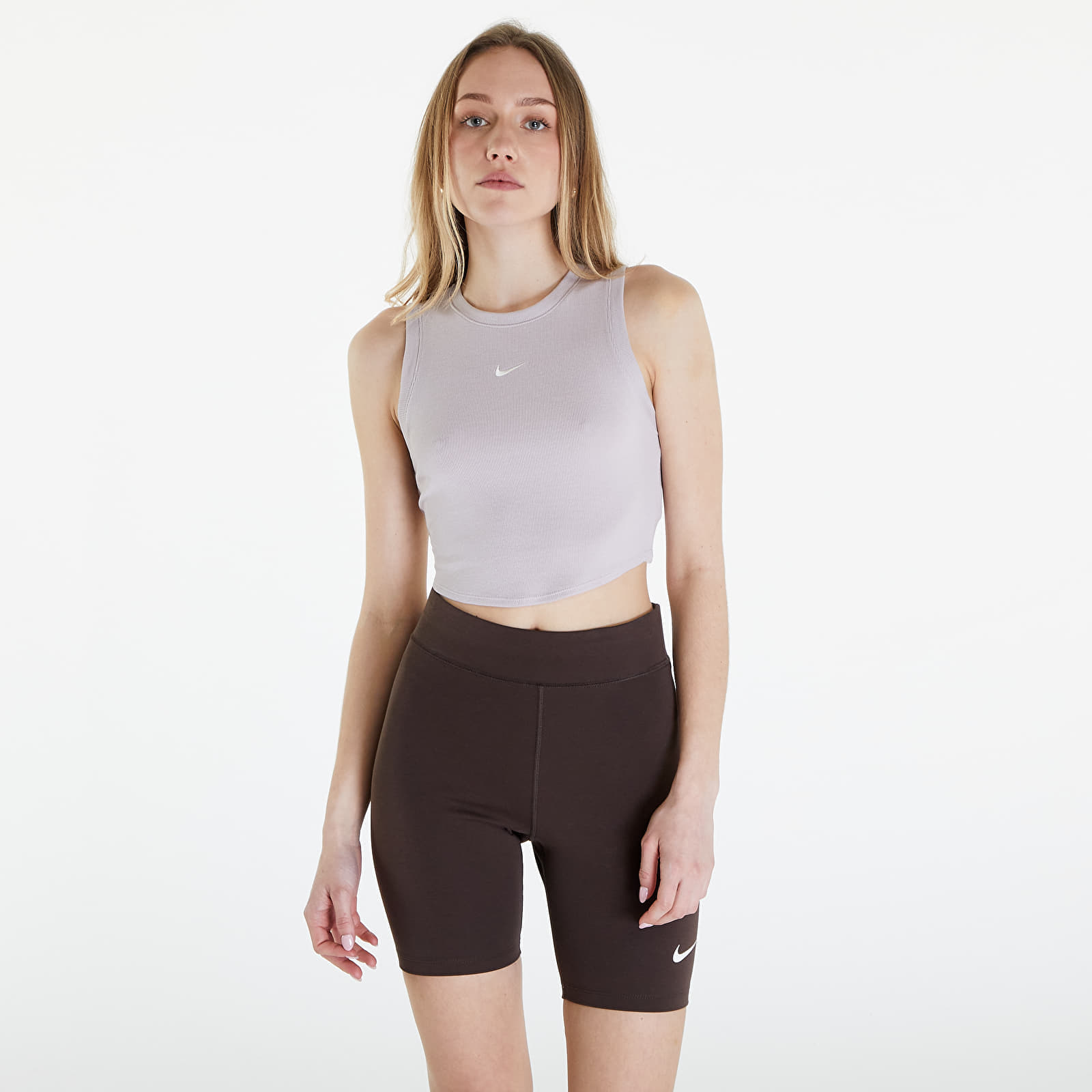Потници Nike Sportswear Essentials Women’s Ribbed Cropped Tank Platinum Violet/ Sail