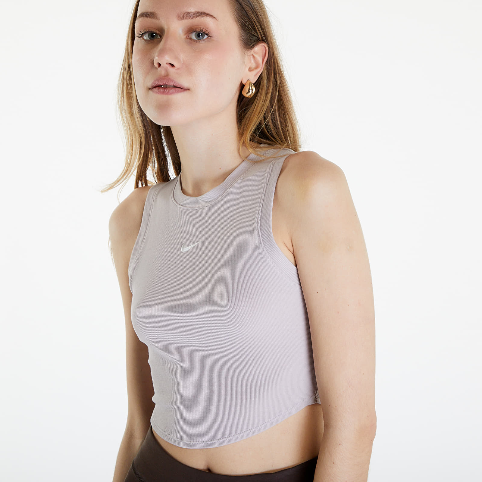 Vestes Nike Sportswear Essentials Women's Ribbed Cropped Tank Platinum Violet/ Sail