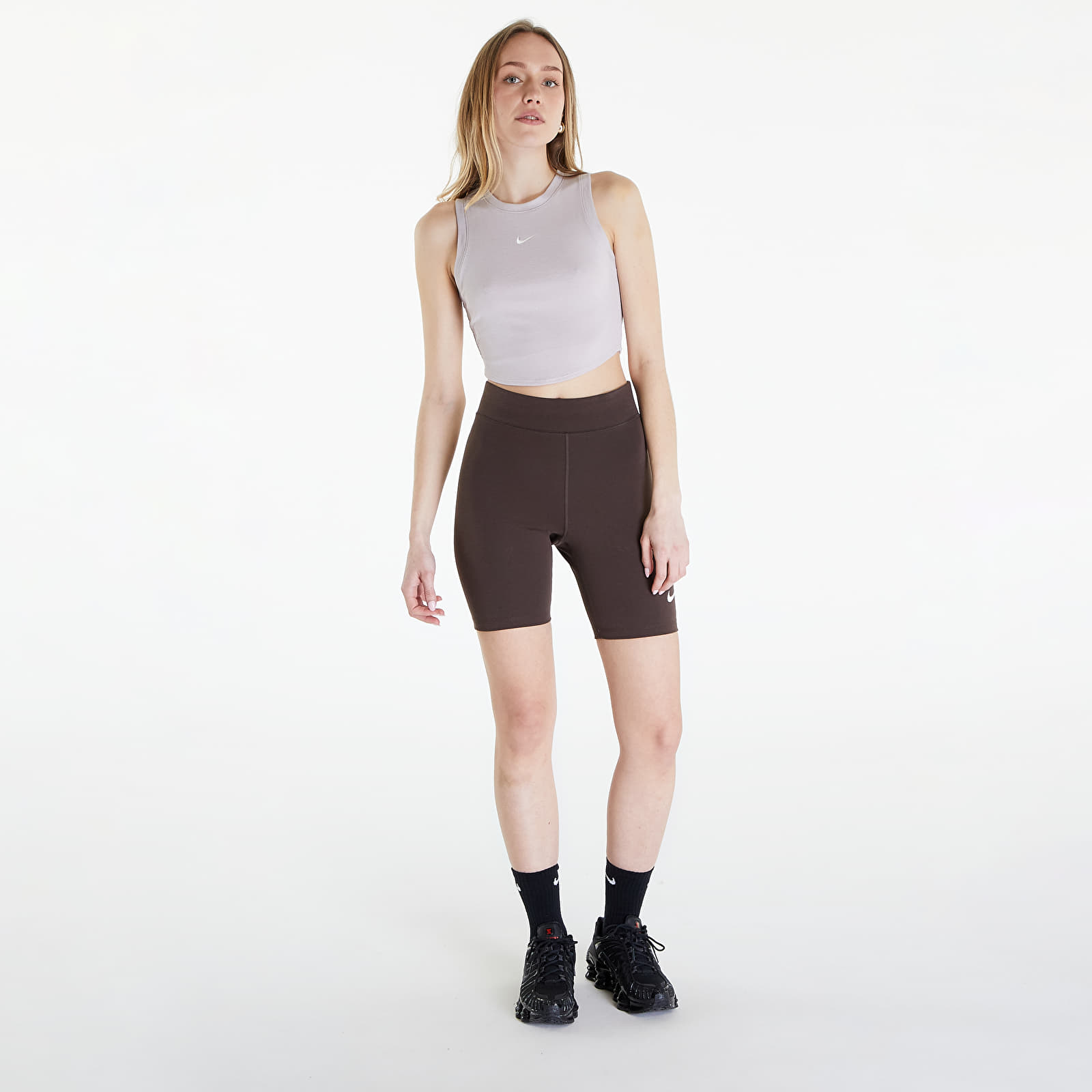 Vestes Nike Sportswear Essentials Women's Ribbed Cropped Tank Platinum Violet/ Sail