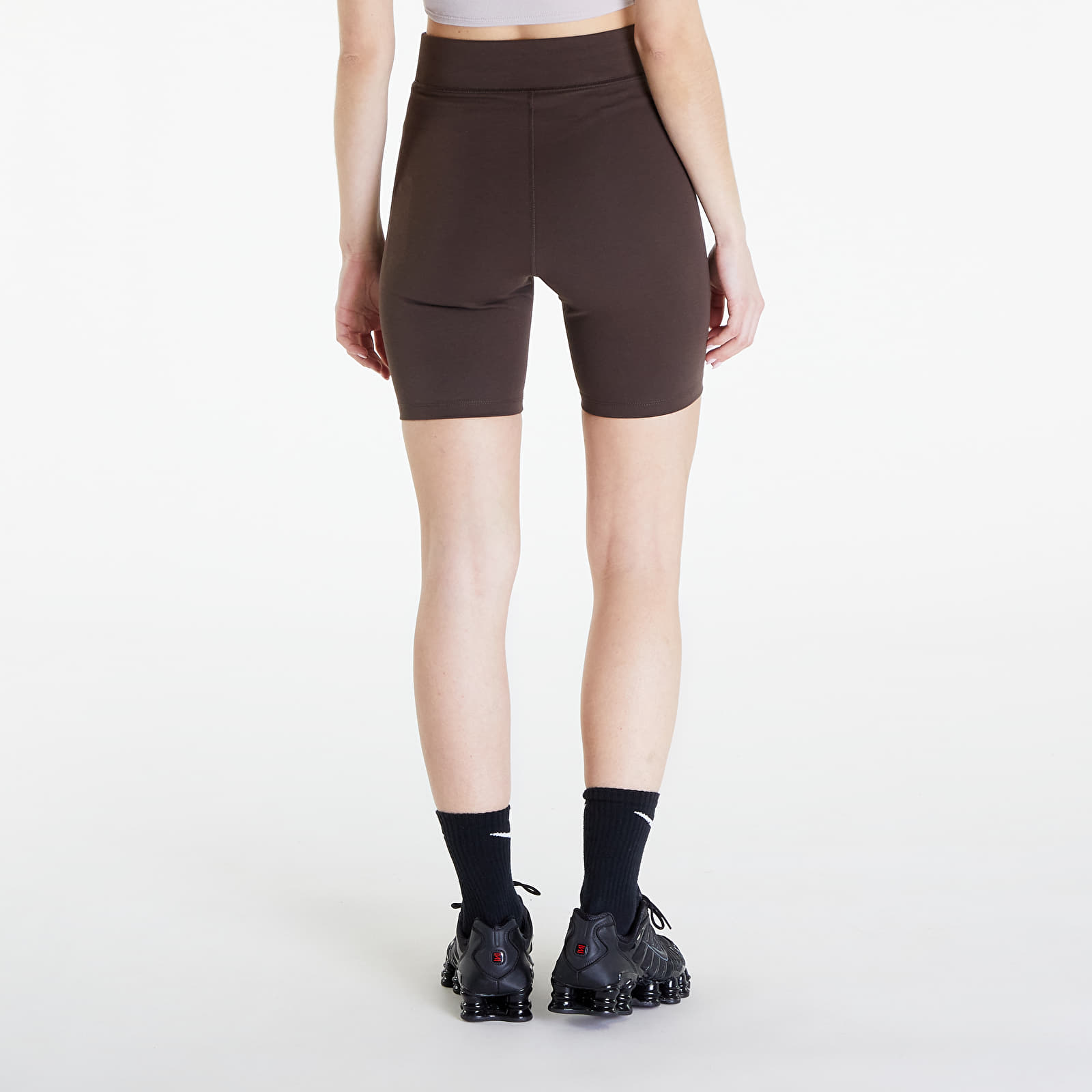 Shortsid Nike Sportswear Classics Women's High-Waisted 8" Biker Shorts Baroque Brown/ Sail