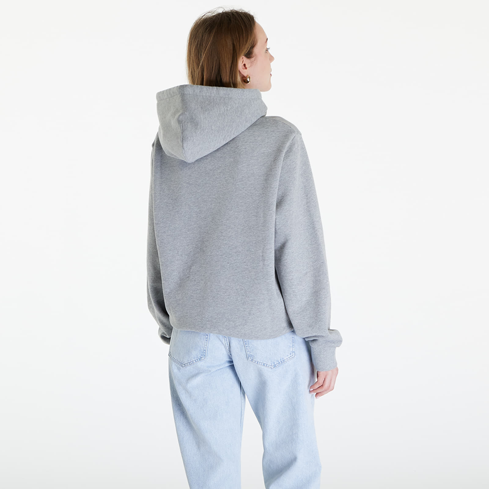 Bluzy Carhartt WIP Hooded Script Embroidery Sweat UNISEX Grey Heather/ White
