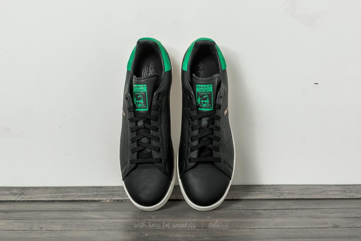 Adidas stan smith black green deals