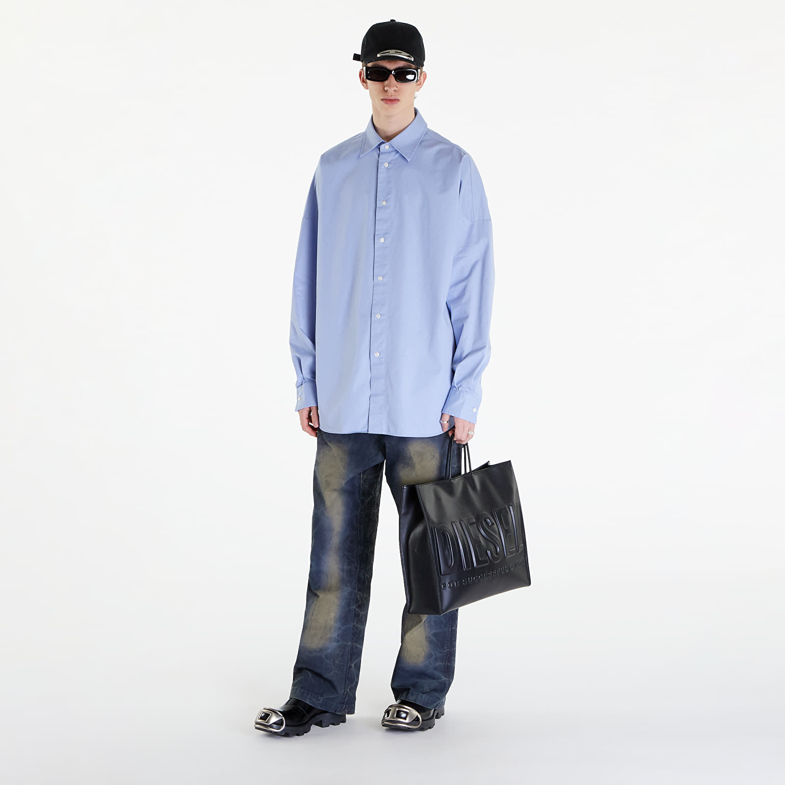 Рубашки Diesel S-Limo-Logo Shirt Blue