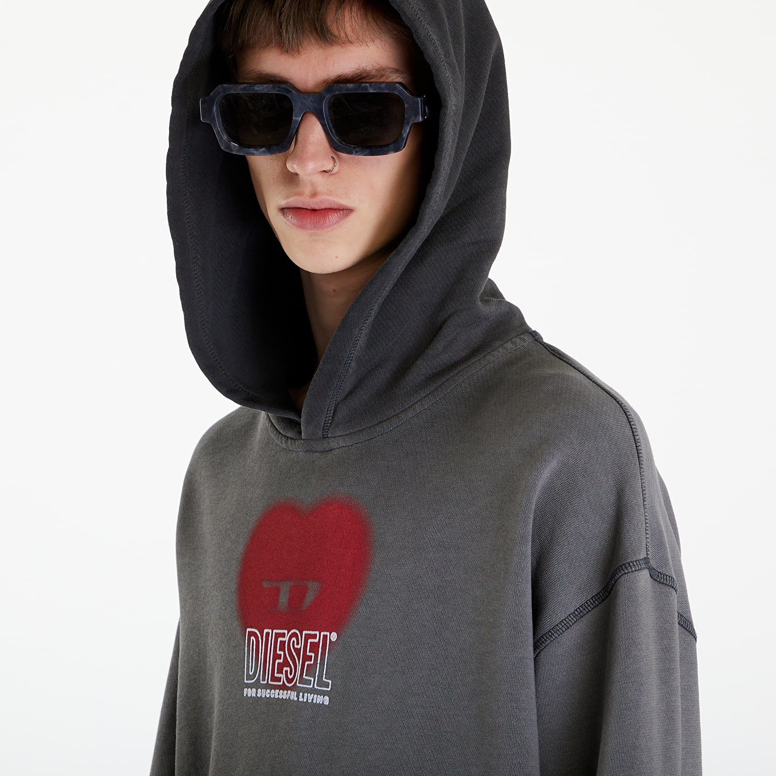 Kapuutsikud ja kampsunid Diesel S-Boxt-N10 Hoodie UNISEX Grey