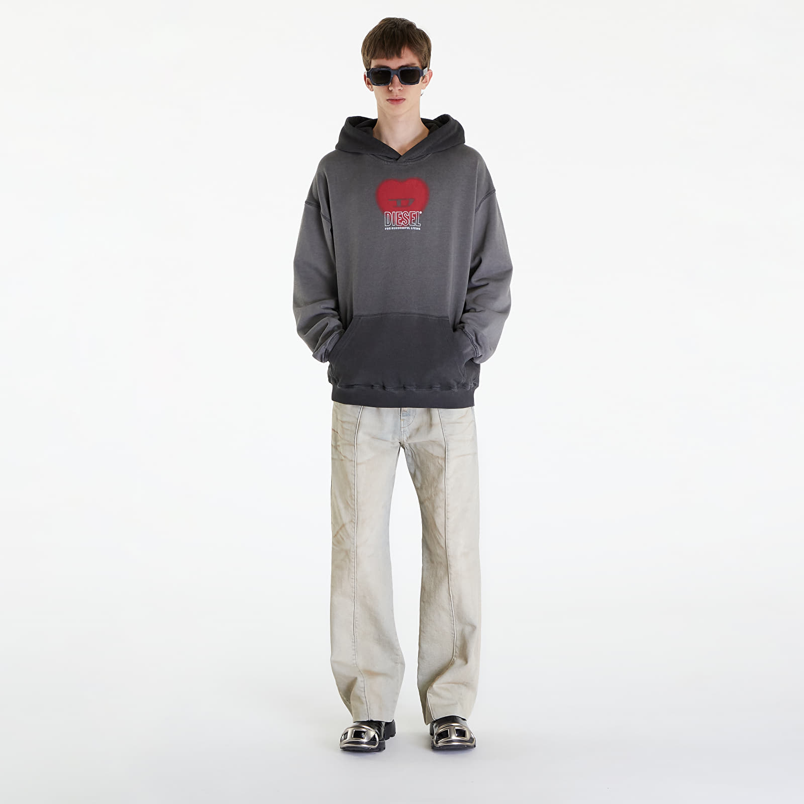Kapuutsikud ja kampsunid Diesel S-Boxt-N10 Hoodie UNISEX Grey