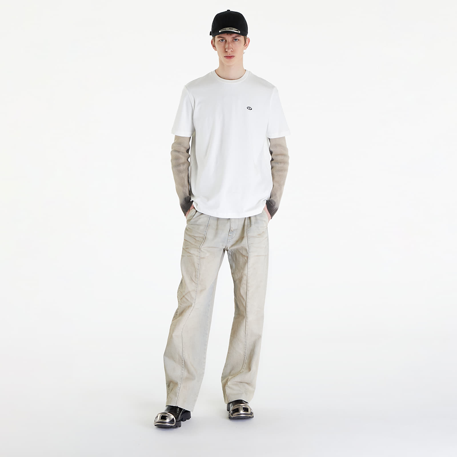 Koszulki Diesel T-Justine-Doval-Pj T-Shirt UNISEX Off White