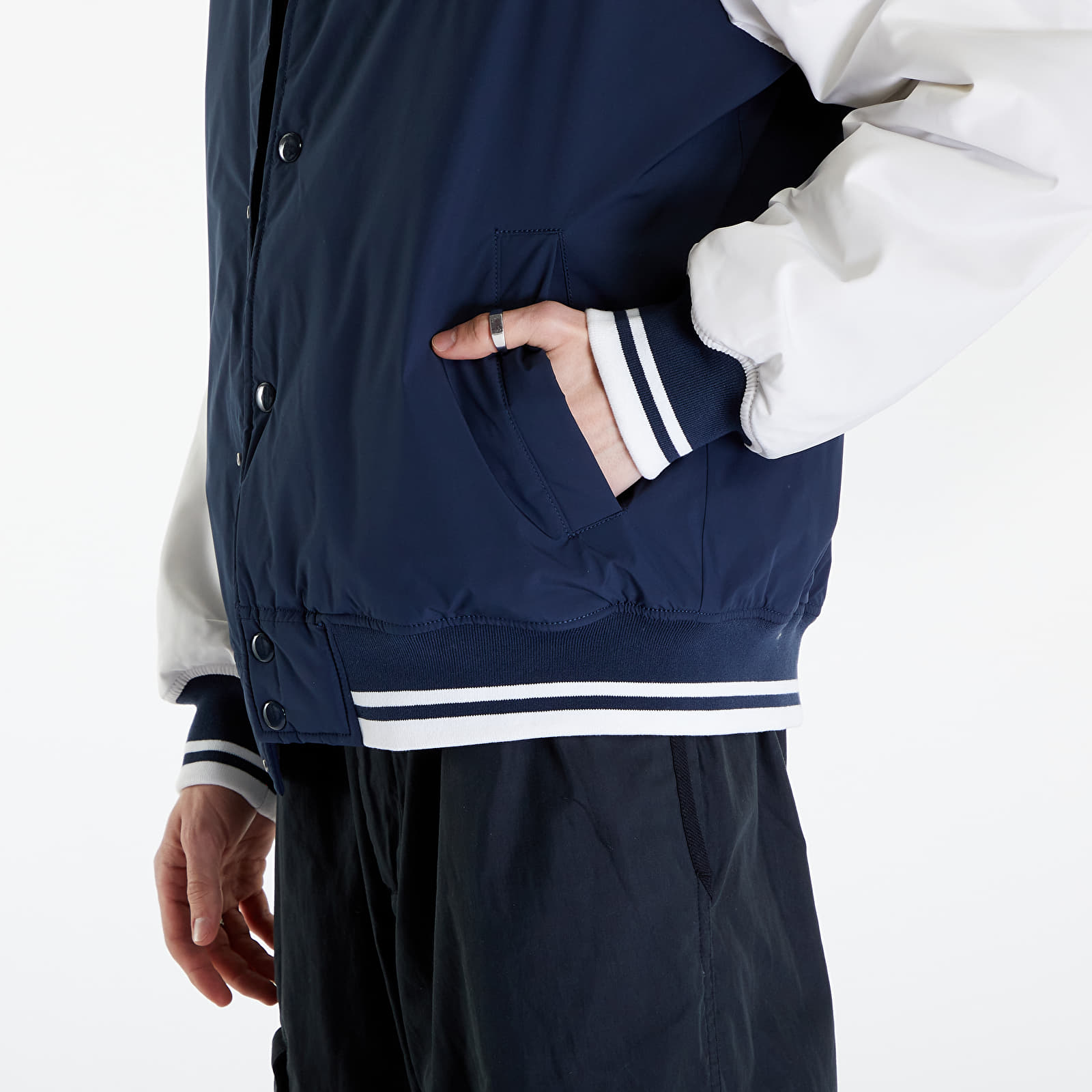 Dzsekik Tommy Jeans Colorblock Varsity Jacket Blue