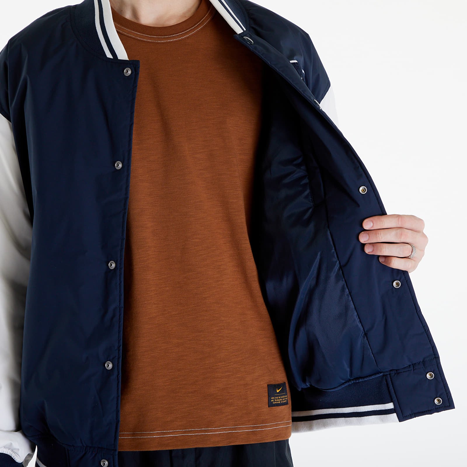 Dzsekik Tommy Jeans Colorblock Varsity Jacket Blue