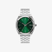 Nixon time teller silver green store