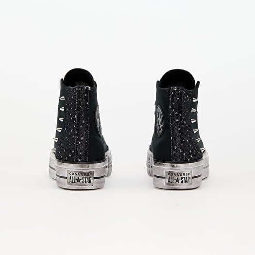 Women s shoes Converse Chuck Taylor All Star Lift Platform Chrome Black Silver Black Footshop