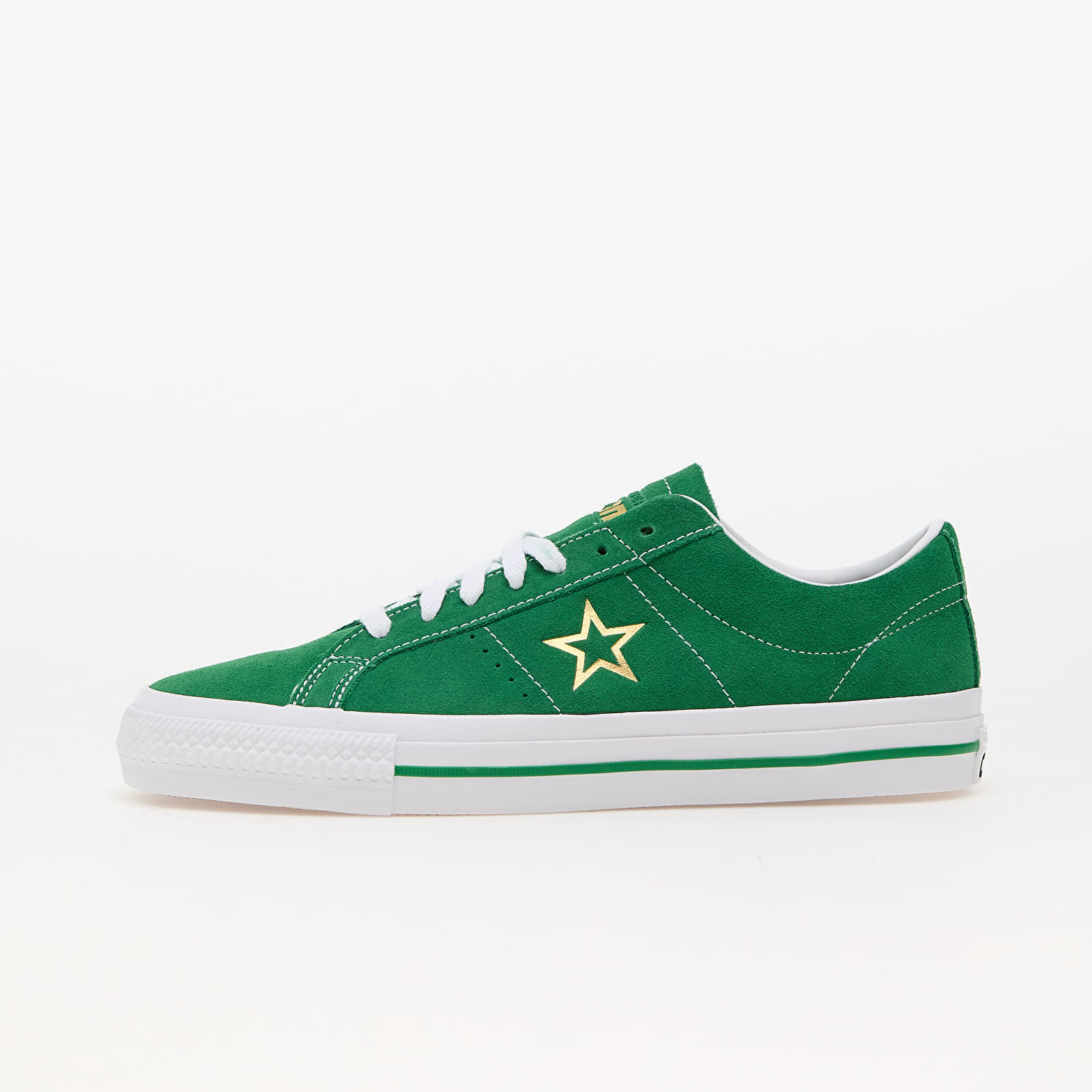 Levně Converse One Star Pro Suede Green/ White/ Gold