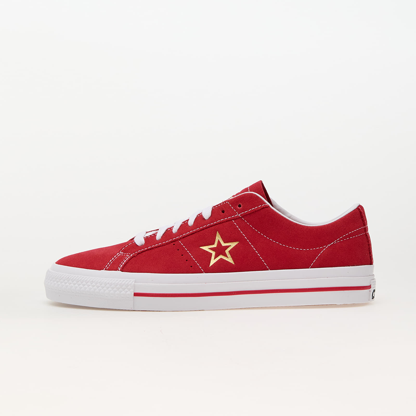 Levně Converse One Star Pro Suede Varsity Red/ White/ Gold