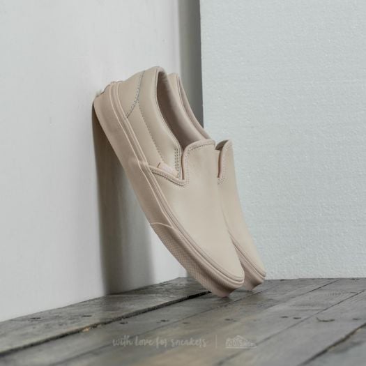 Vans slip on pink leather hot sale