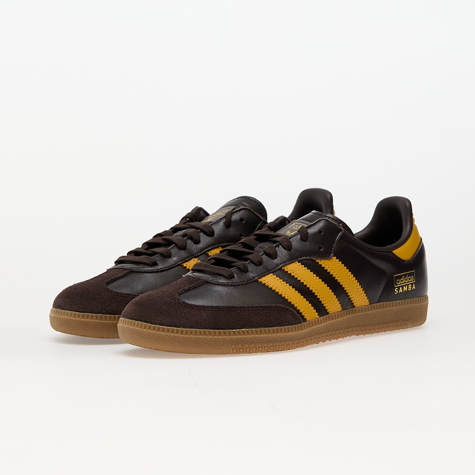 Vyriška avalynė adidas Samba Og Dark Brown/ Preloved Yellow/ Gum4