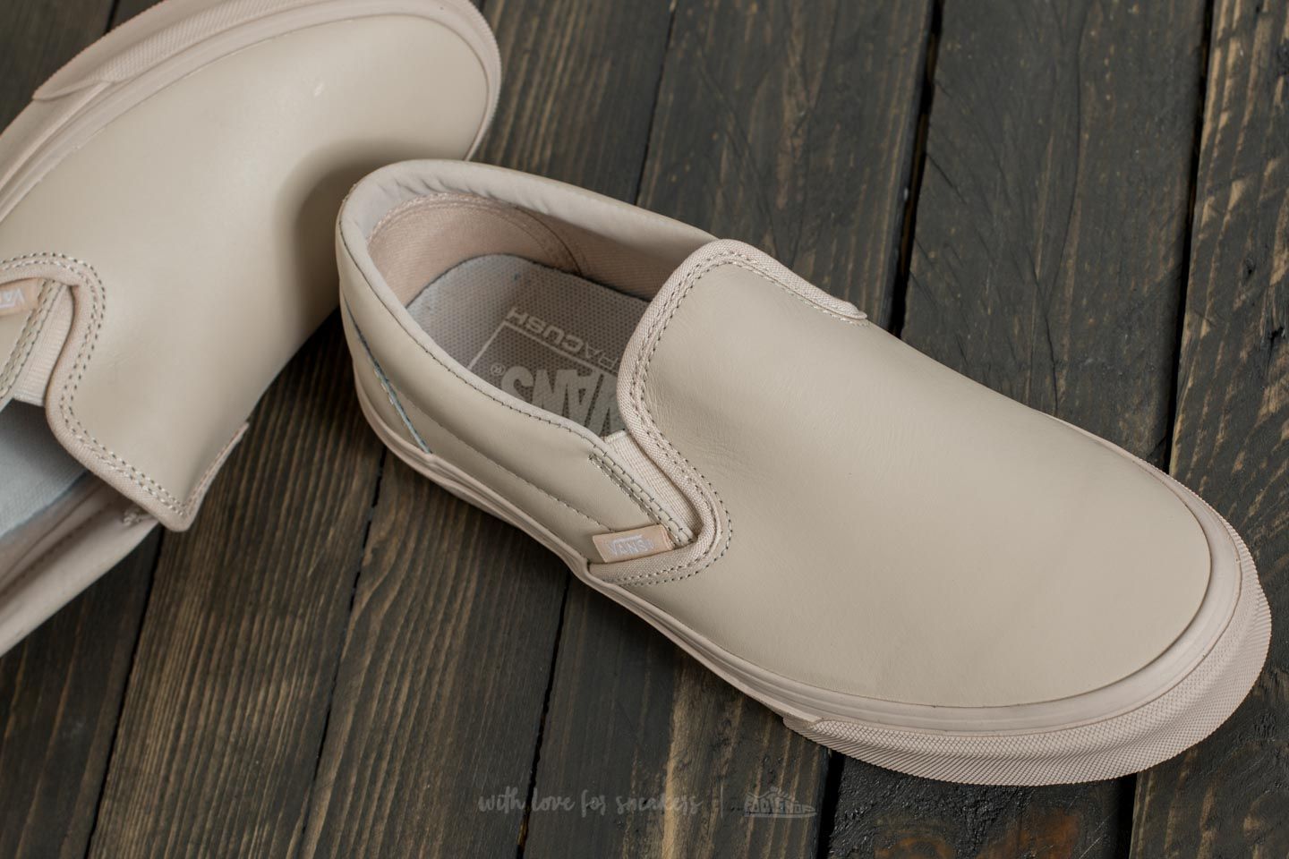 Vans slip on leather pink outlet
