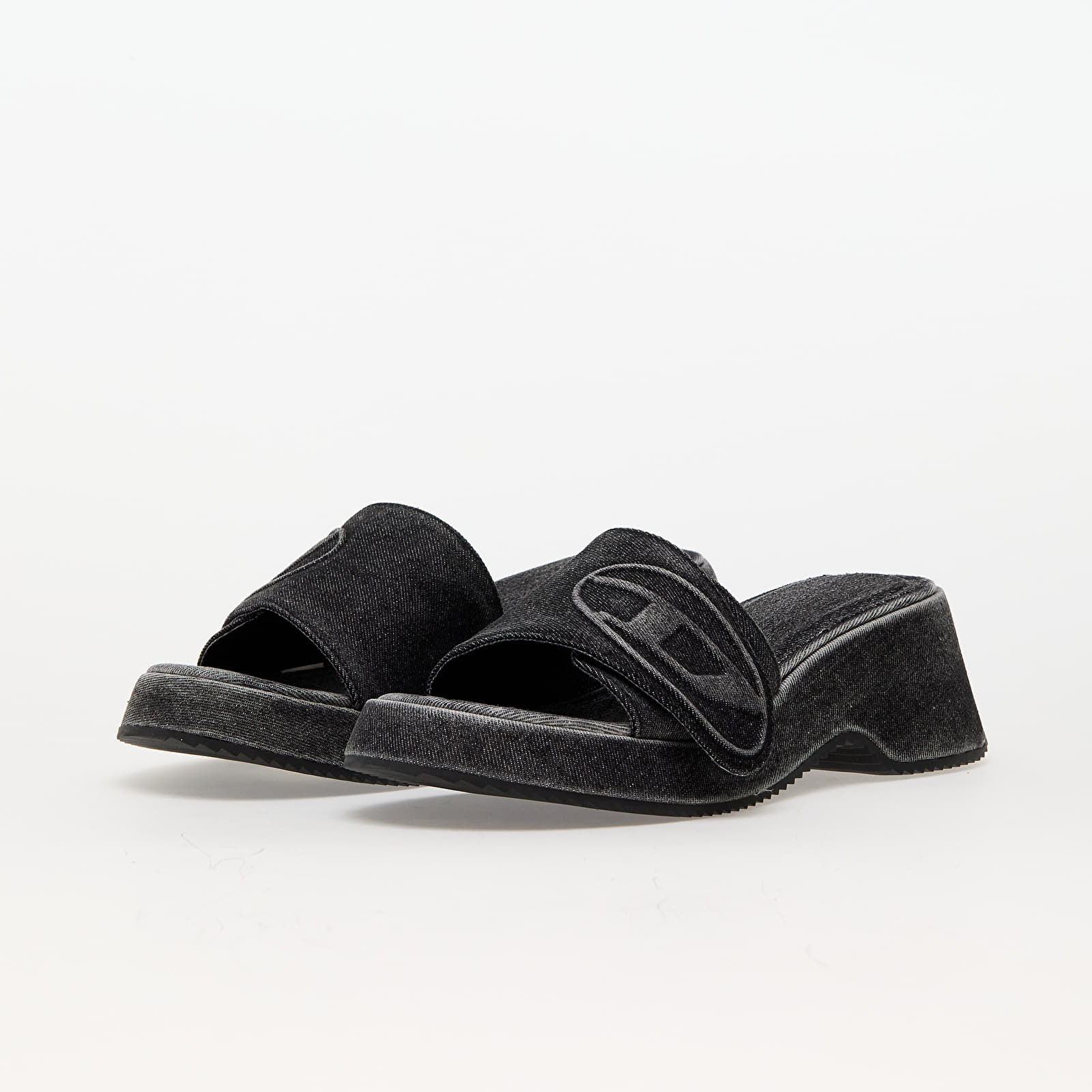 Women's shoes Diesel Oval D Sa-Oval D Pf W Sandals Black Denim