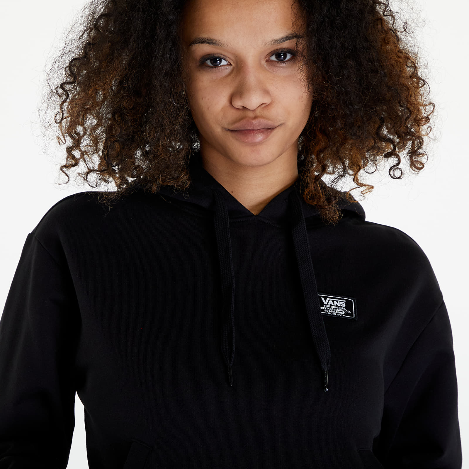 Mikiny Vans Boom Boom Check Crop Ii Black