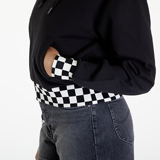 Vans checkered cropped hoodie cheap