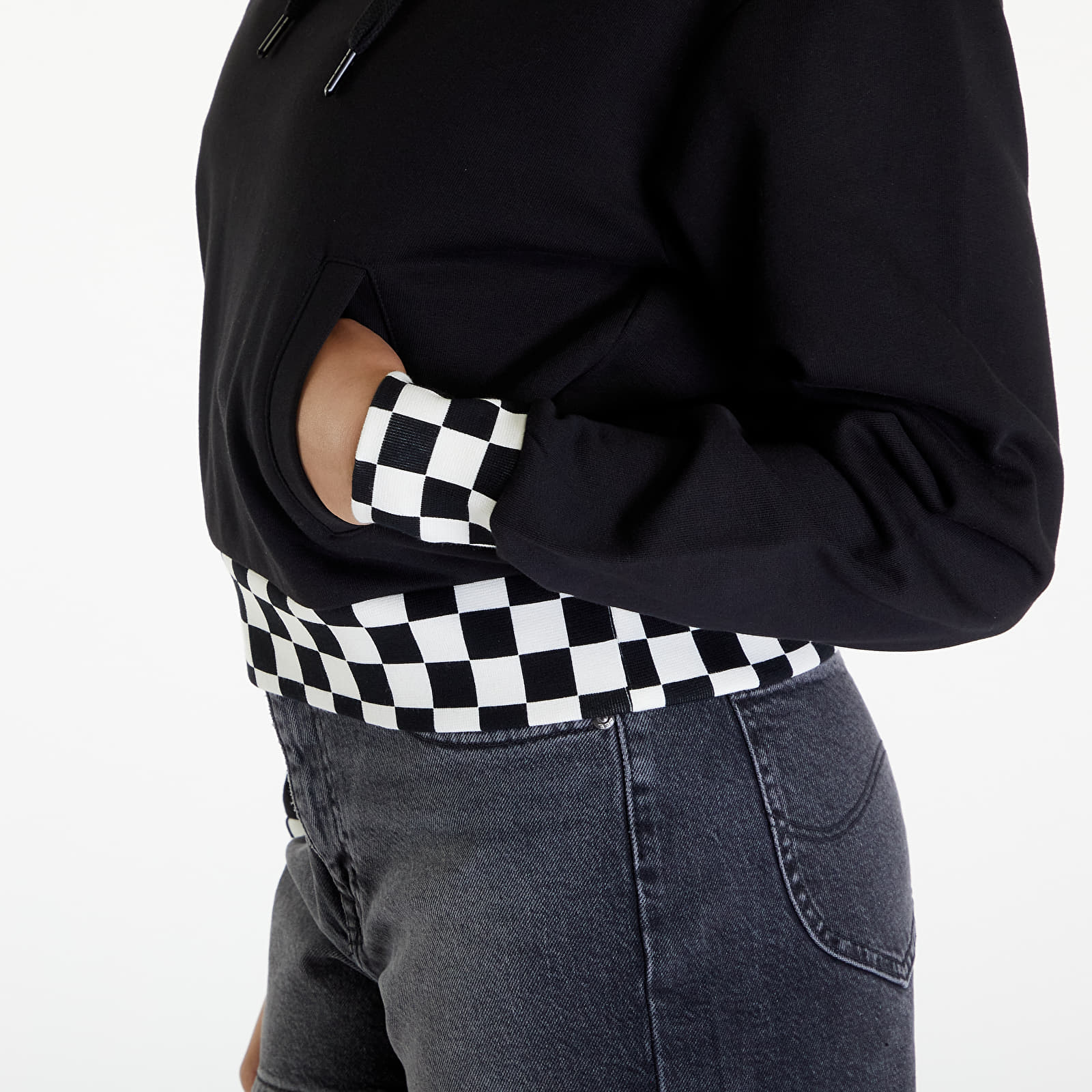 Hoodies and sweatshirts Vans Boom Boom Check Crop Ii Black Footshop