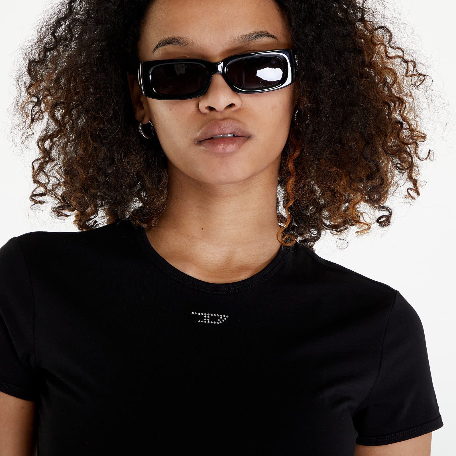 Pólók Diesel T-Uncutie-Long-N15 T-Shirt Black