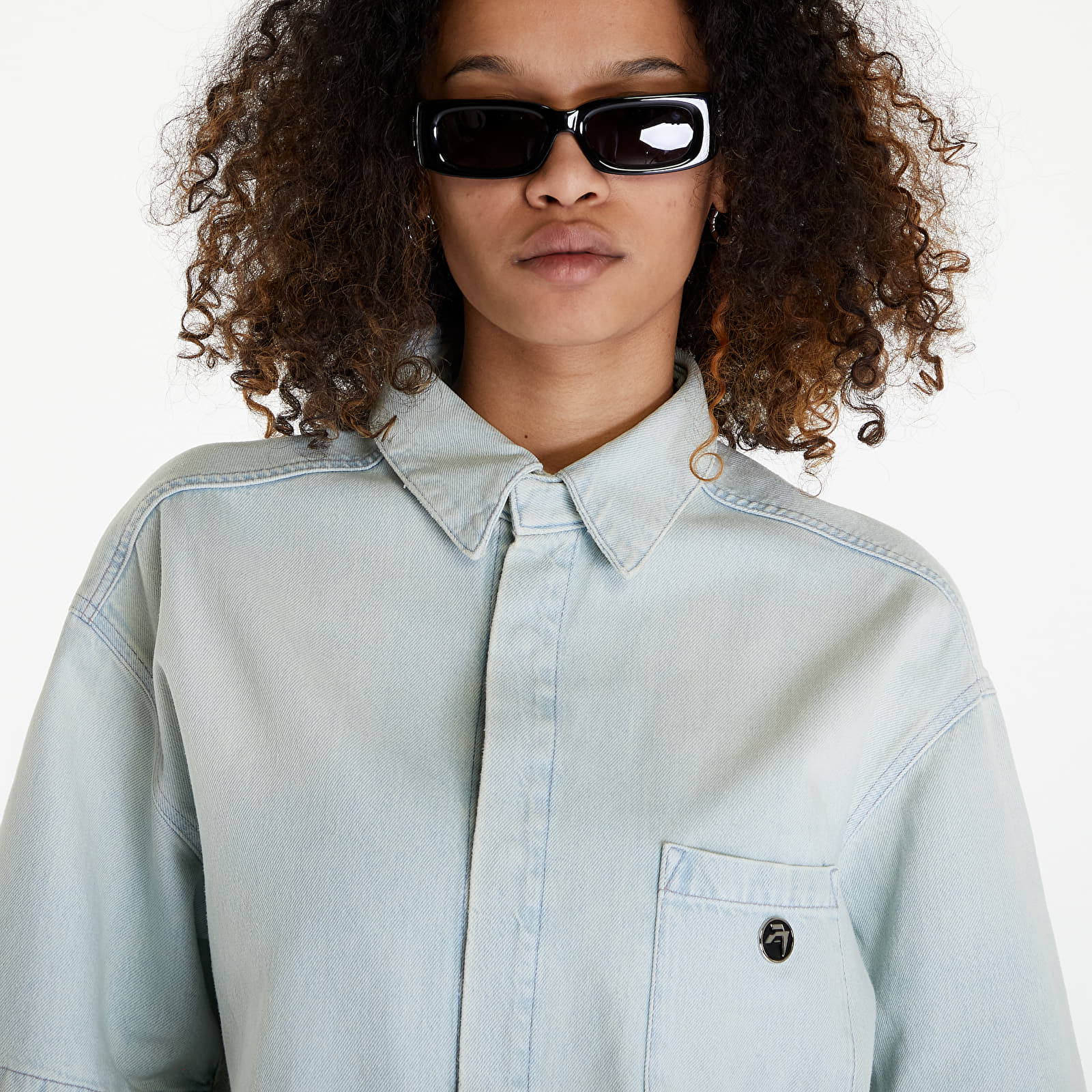 Camisas Ambush Boxy Fit Denim Shirt UNISEX Light Blue