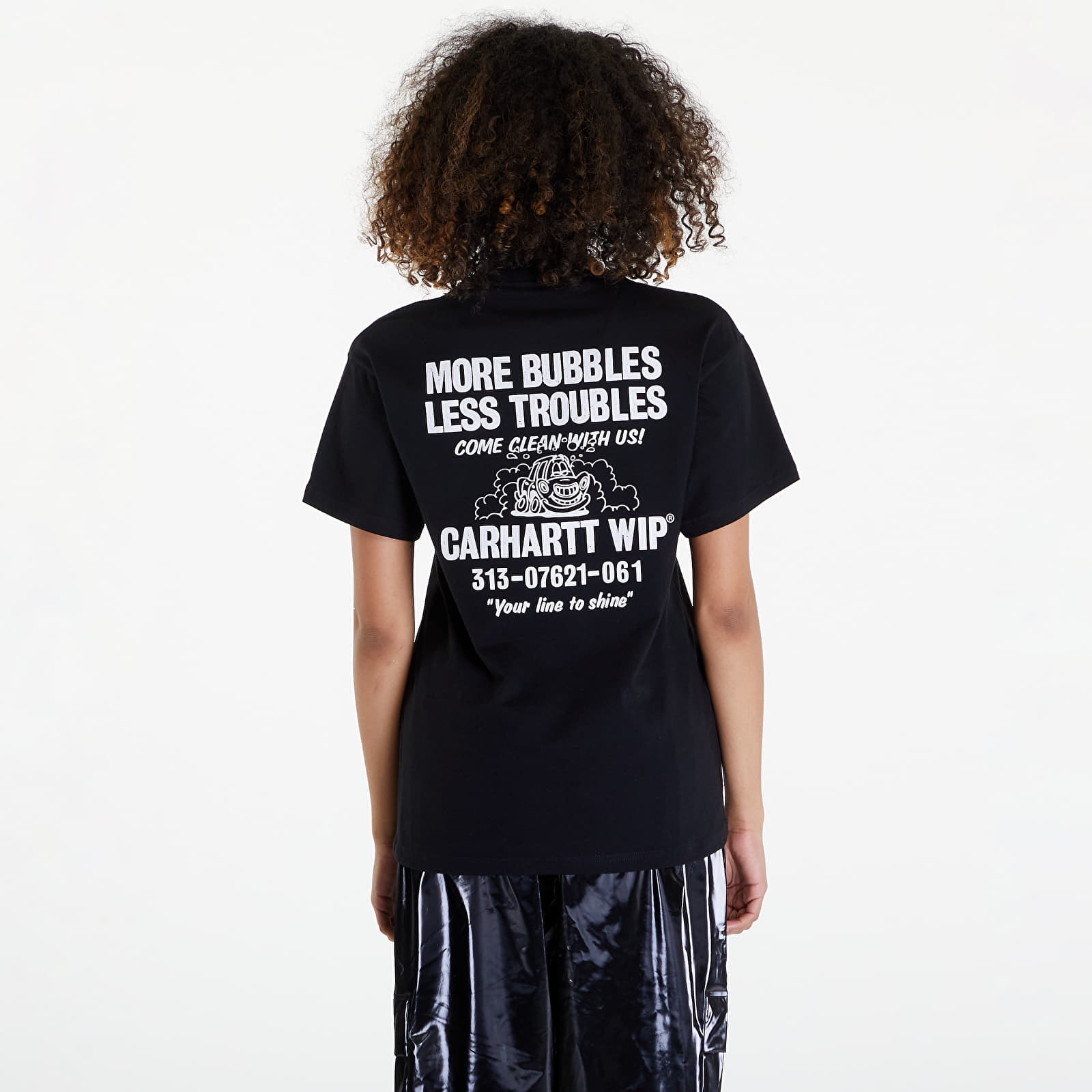 Tričká Carhartt WIP Short Sleeve Less Troubles T-Shirt UNISEX Black/ White