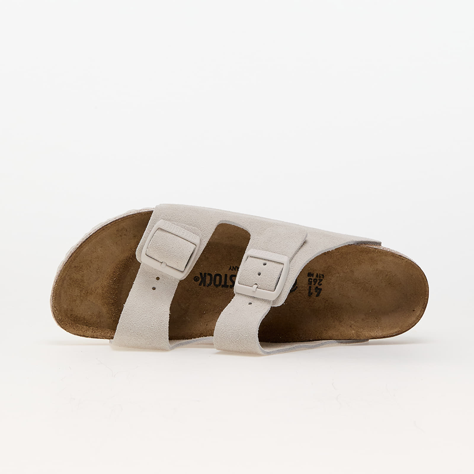 Дамски кецове и обувки Birkenstock Arizona Suede Leather Antique White
