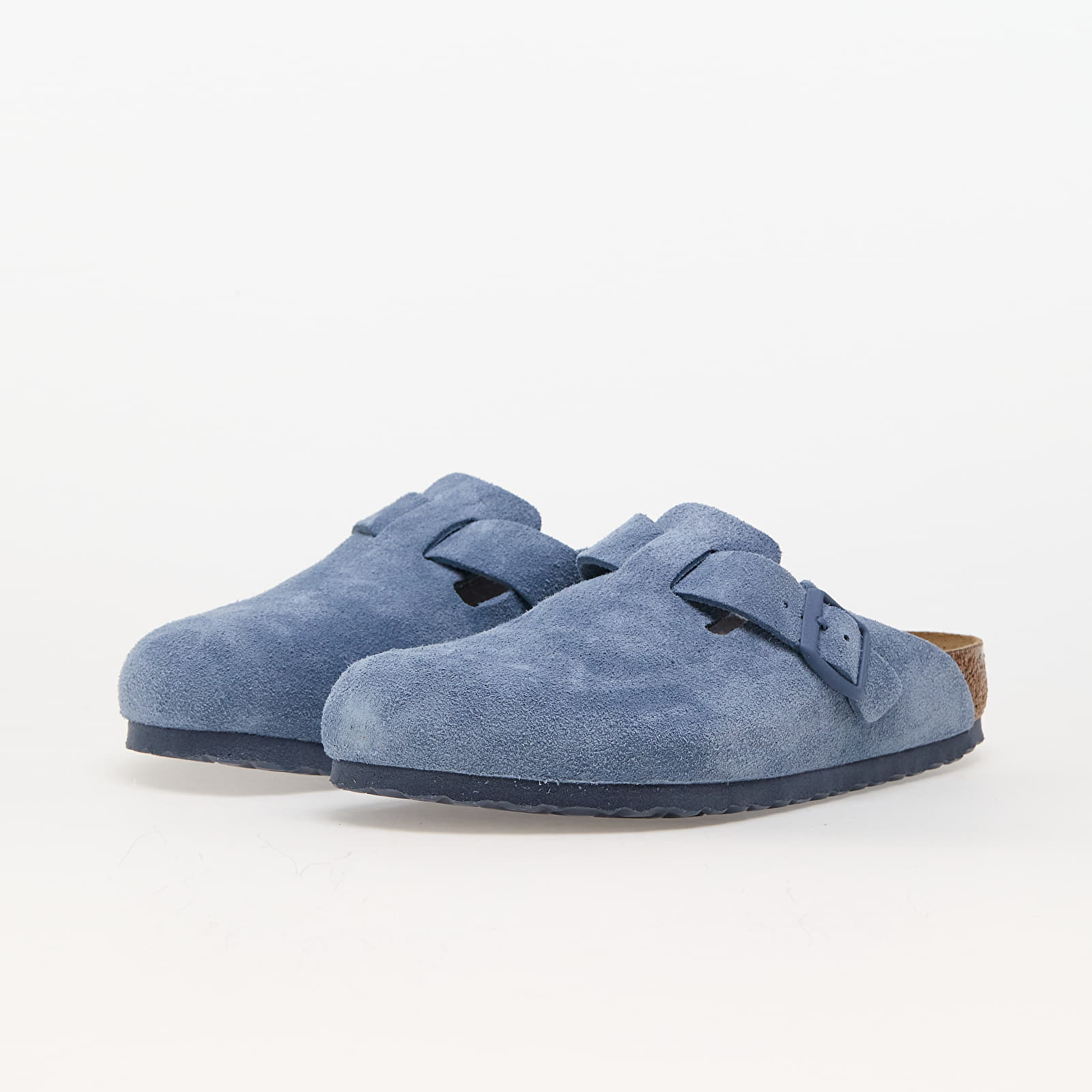Încălțăminte și sneakerși pentru bărbați Birkenstock Boston Birko-Floor Soft Suede Leather Elemental Blue