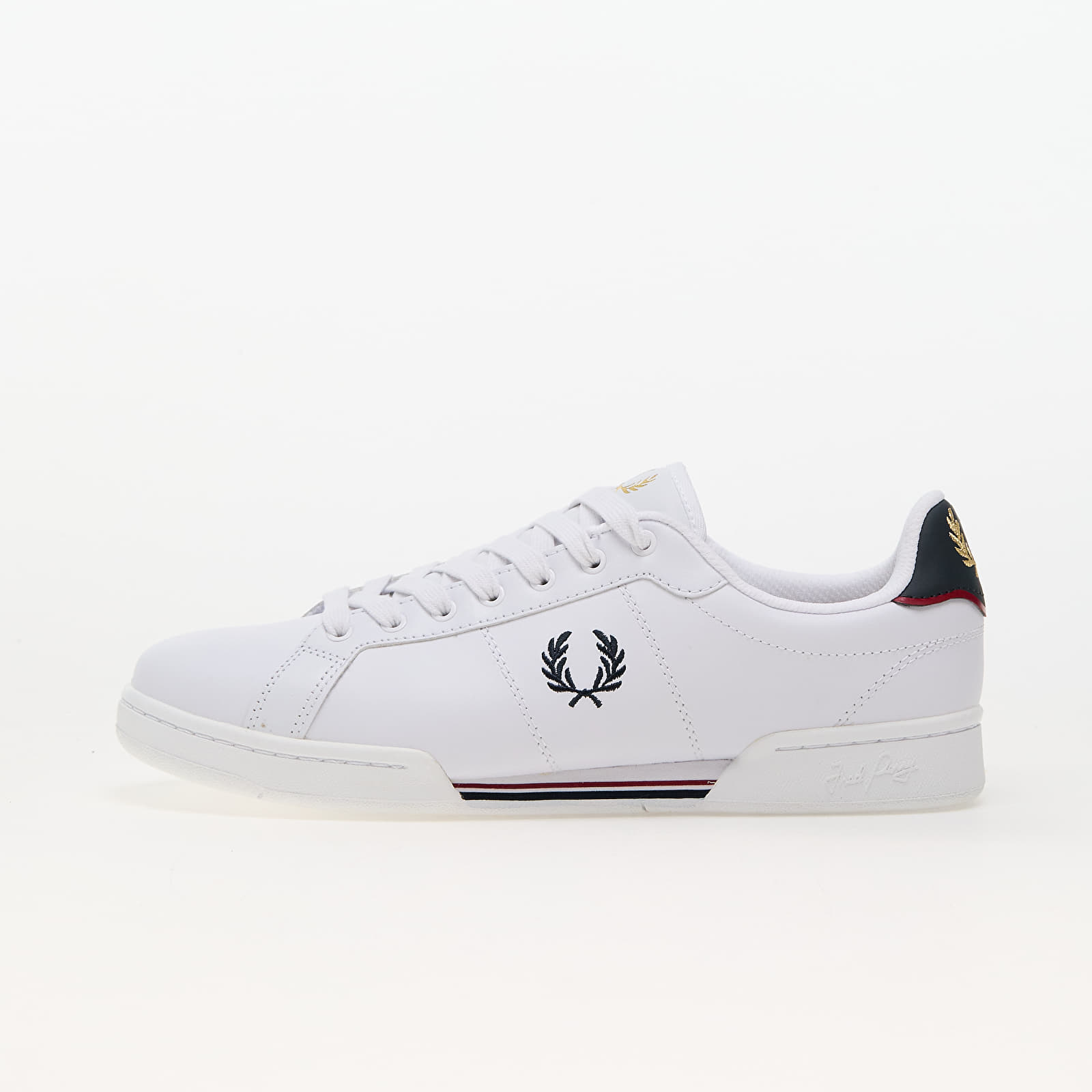 Herren Sneaker und Schuhe FRED PERRY B722 Leather White/ Navy