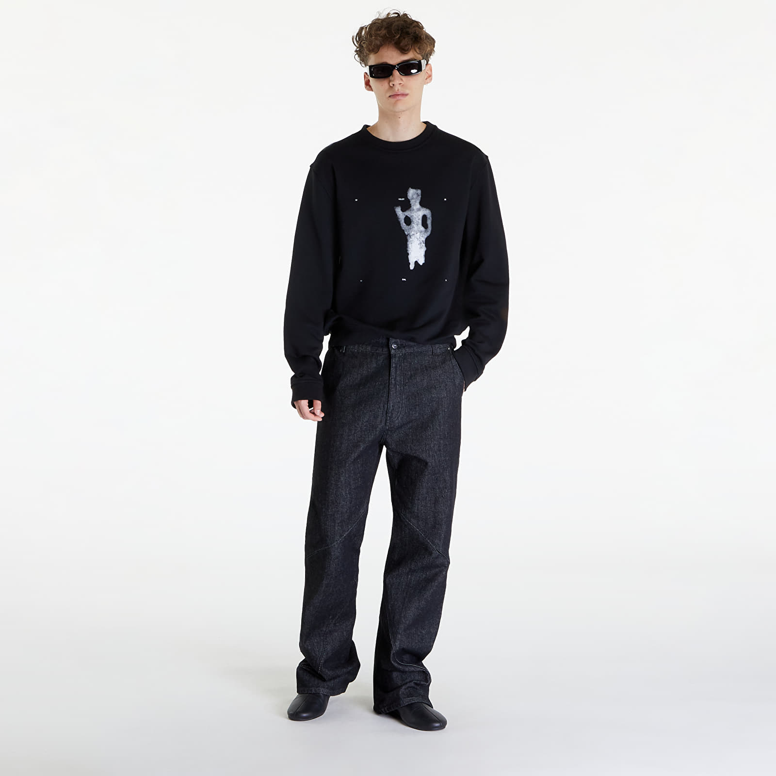 Sweatjacken und Sweatshirts HELIOT EMIL Formation Crewneck Sweatshirt Black