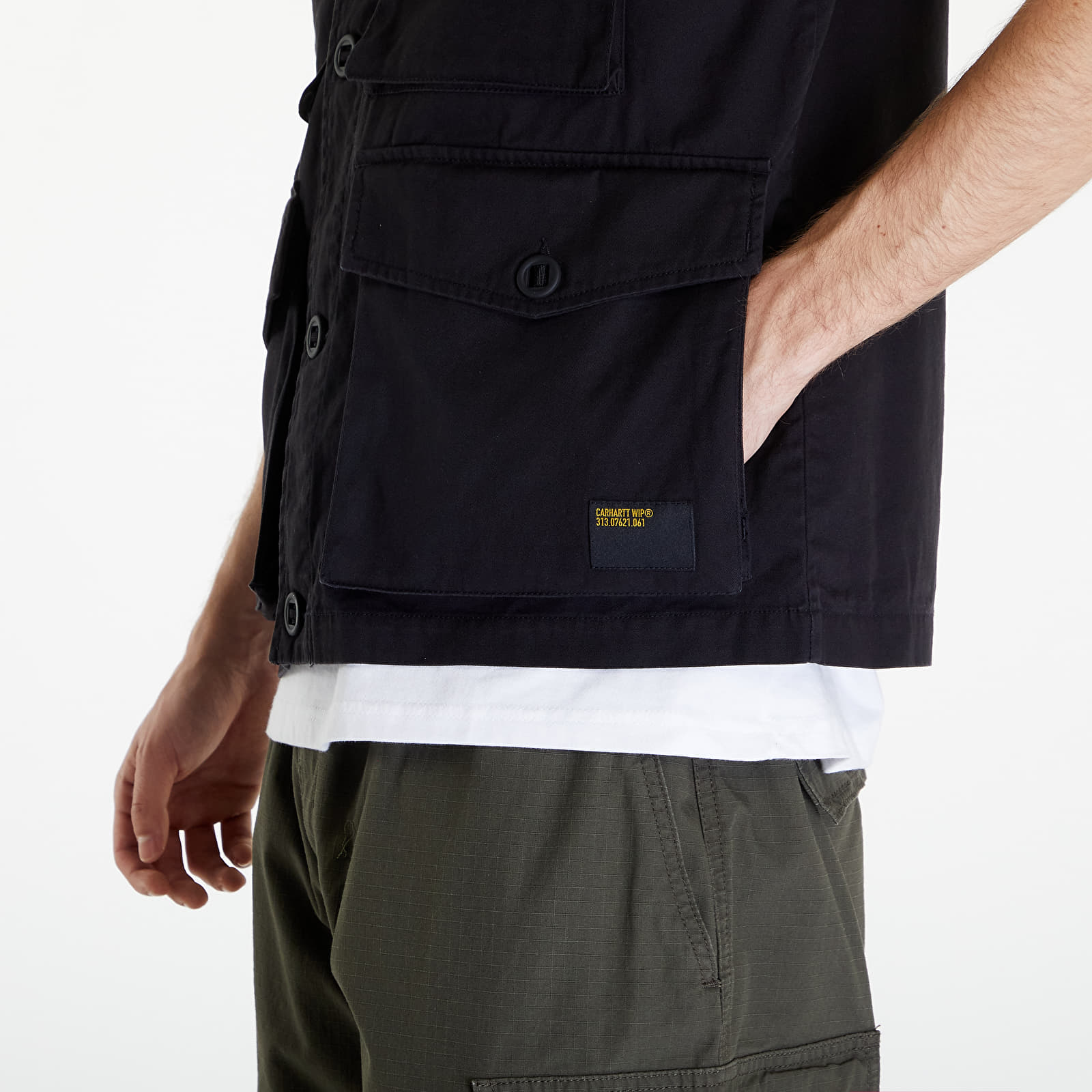 Coletes Carhartt WIP Unity Vest UNISEX Black Heavy Enzyme Wash