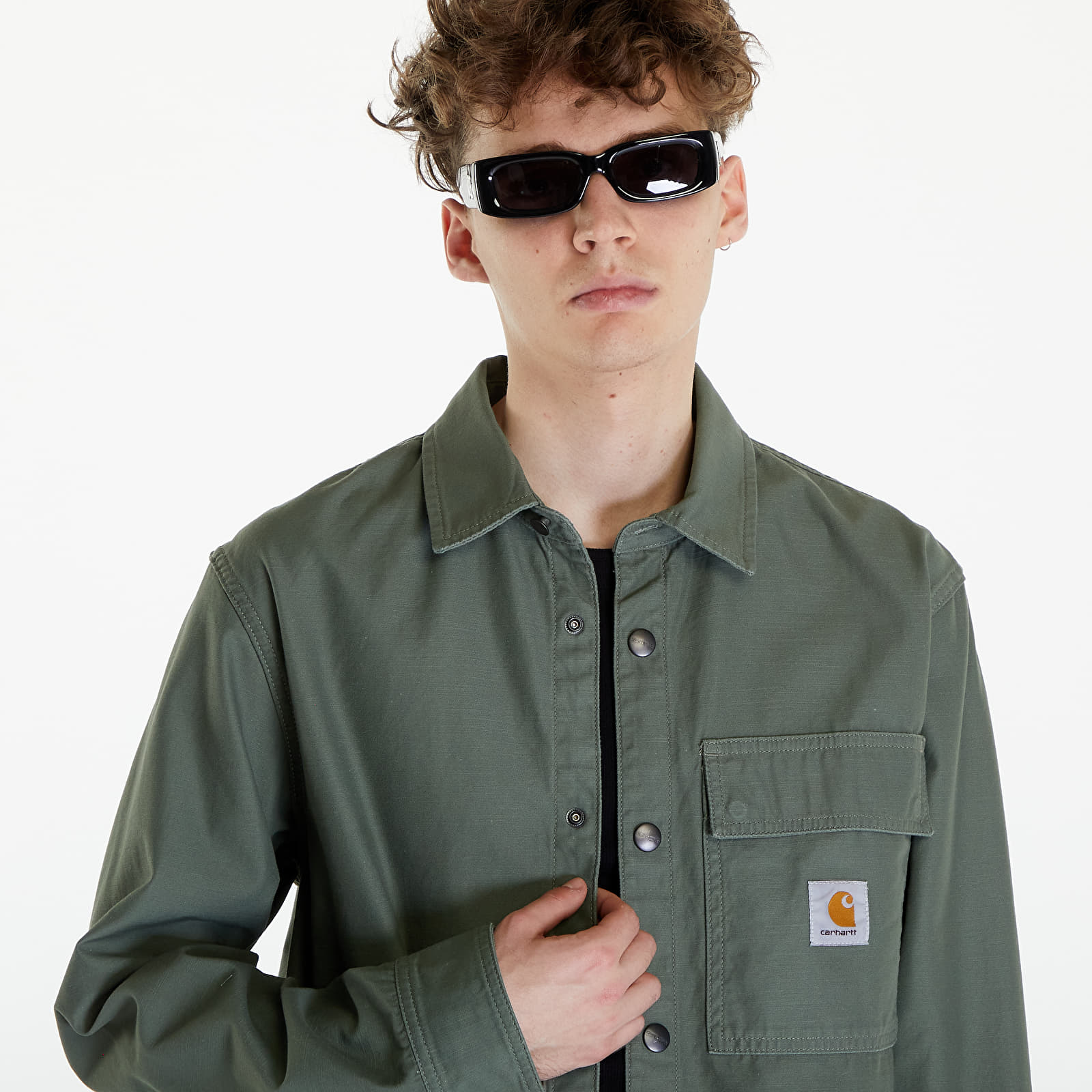 Hemden Carhartt WIP Hayworth Shirt Jacket UNISEX Dollar Green Rinsed