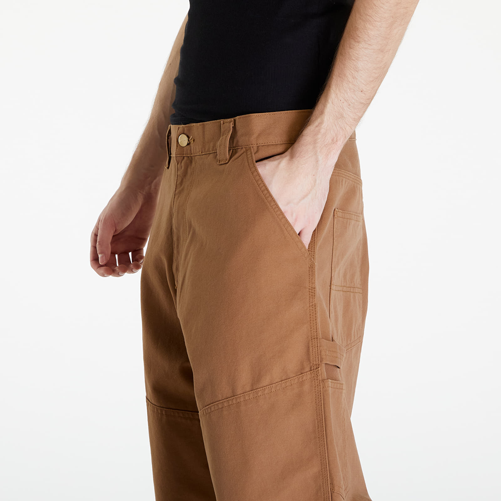 Džíny a kalhoty Carhartt WIP Wide Panel Pant Hamilton Brown Rinsed