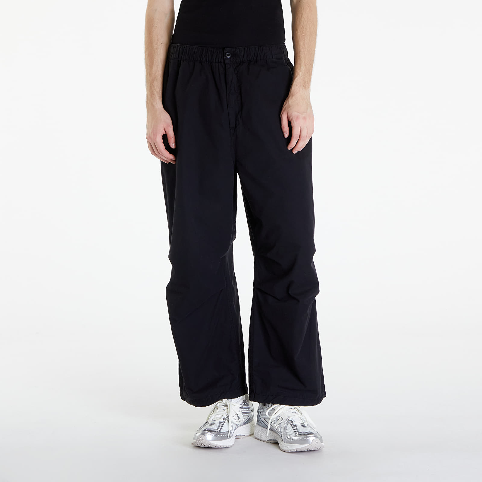 Džíny a kalhoty Carhartt WIP Judd Pant Black Garment Dyed
