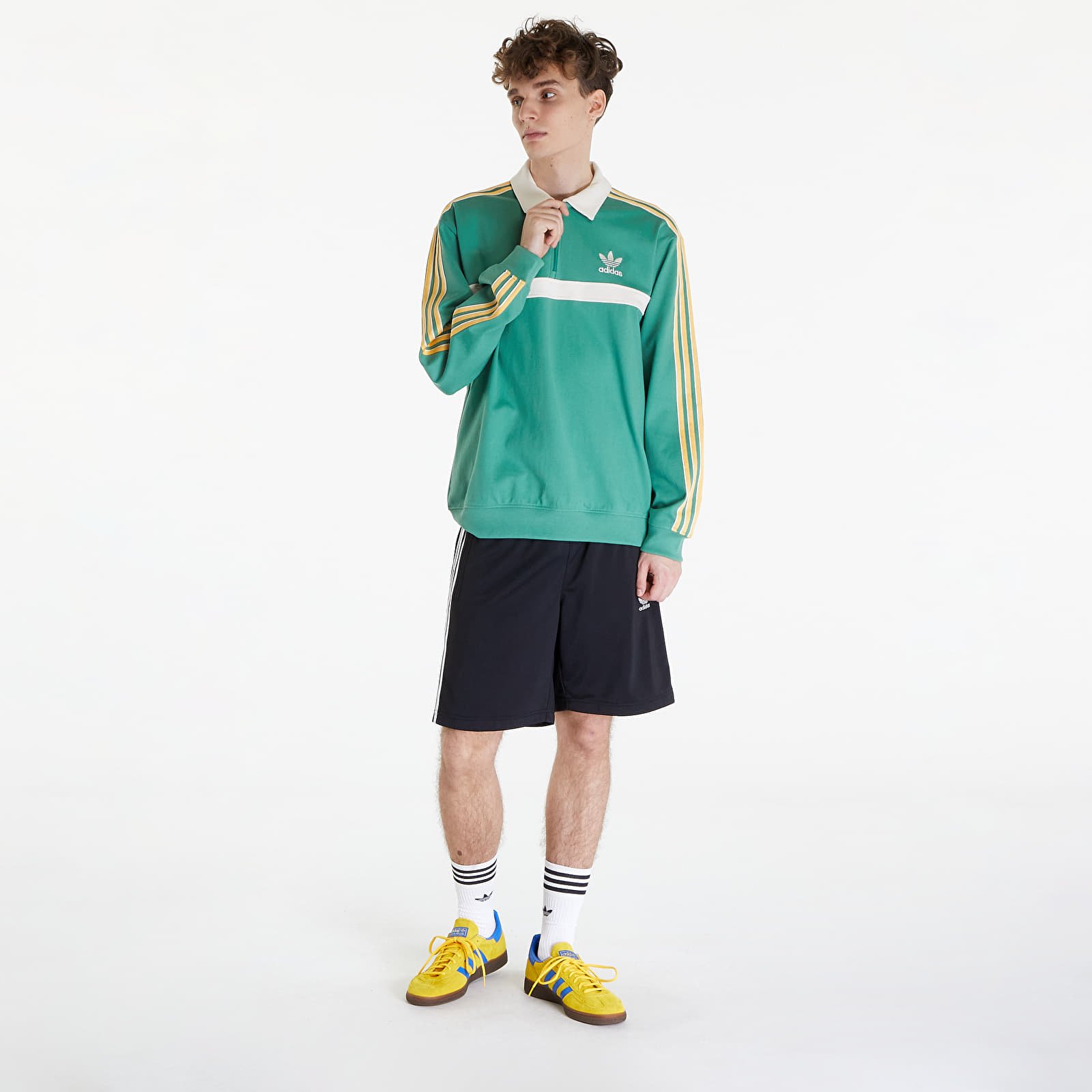Hoodies and sweatshirts  adidas Collared Sweatshirt Preloved Green