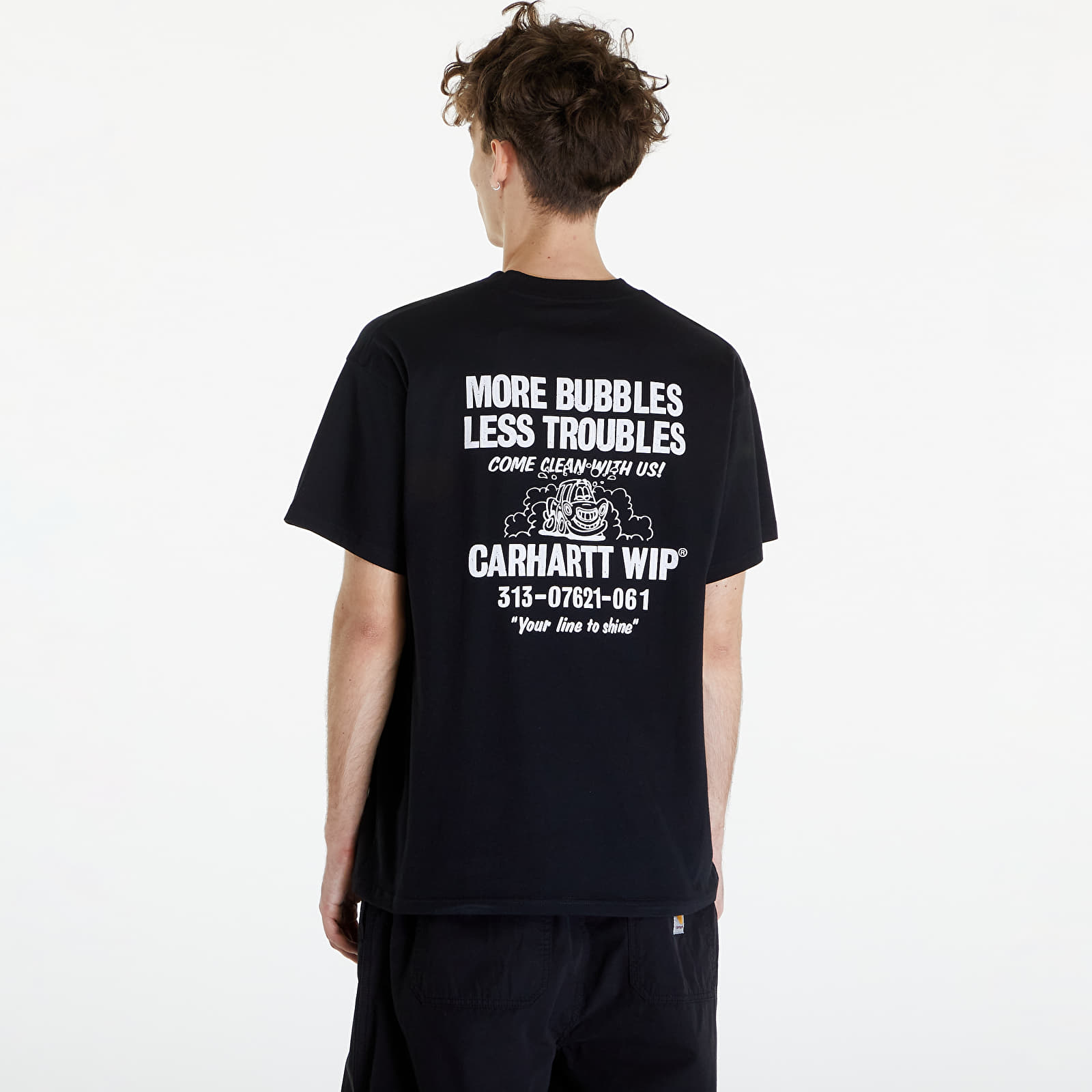 Tričká Carhartt WIP Short Sleeve Less Troubles T-Shirt UNISEX Black/ White