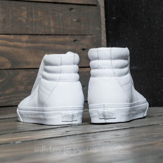 Men s shoes Vans Sk8 Hi Reissue Laceless Leather True White Footshop