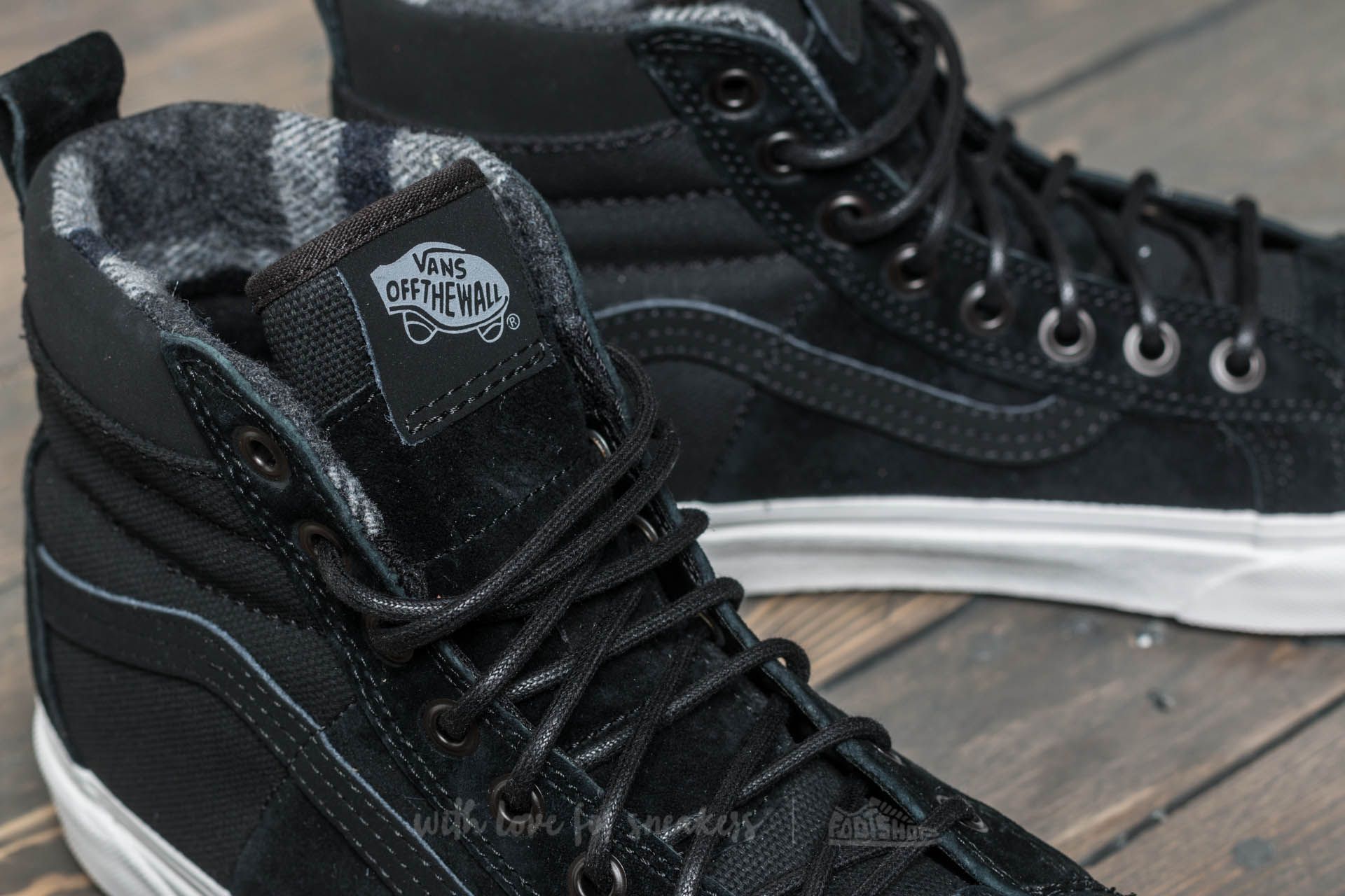 Vans sk8 hi flannel top
