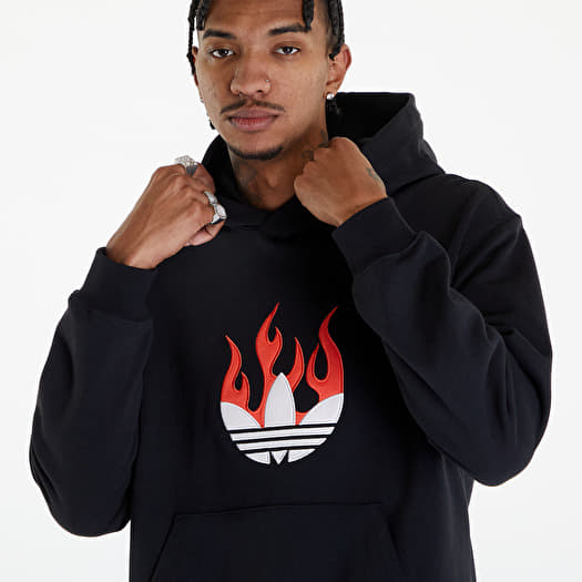 Flame logo hood shop