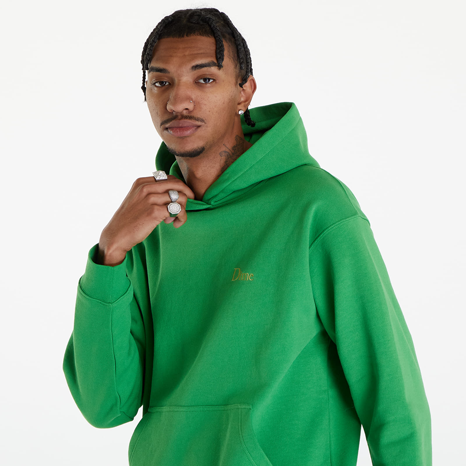 Kapucnis pulóverek és pulcsik Dime Classic Small Logo Hoodie UNISEX Kelly Green