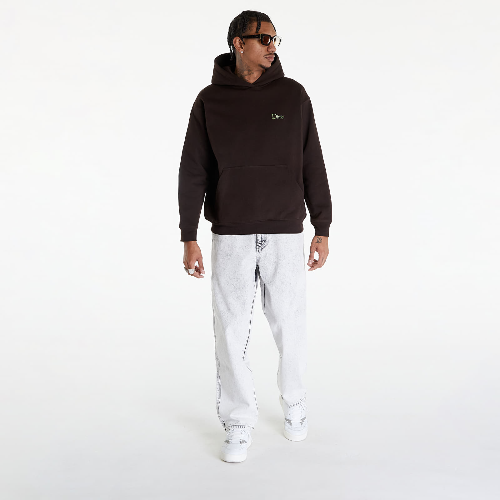 Felpe Dime Classic Small Logo Hoodie UNISEX Deep Brown