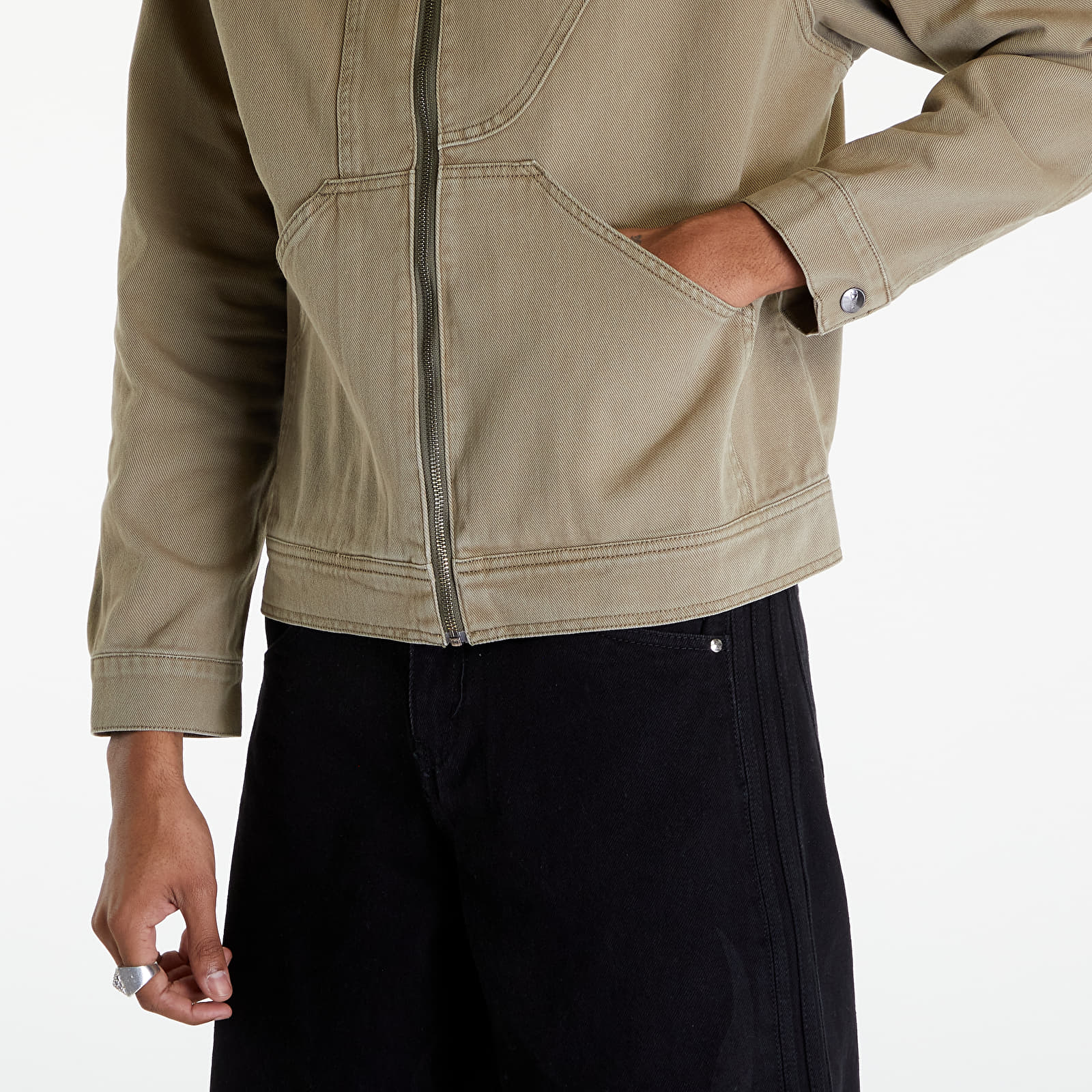 Jacken Dime Denim Twill Jacket UNISEX Khaki Washed