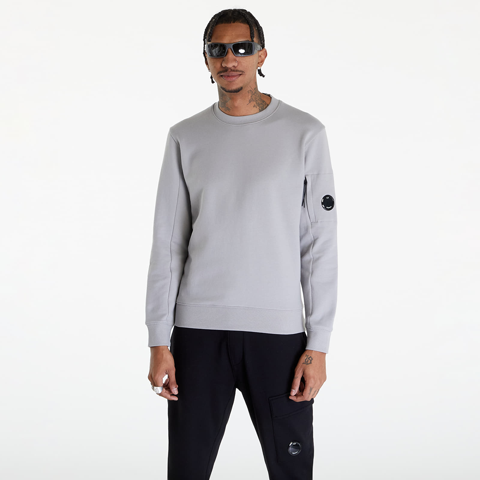 Hoodies en truien C.P. Company Diagonal Raised Sweatshirt Drizzle Grey