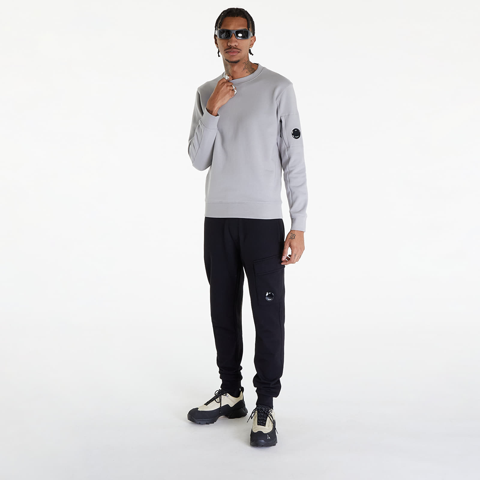 Hoodies en truien C.P. Company Diagonal Raised Sweatshirt Drizzle Grey