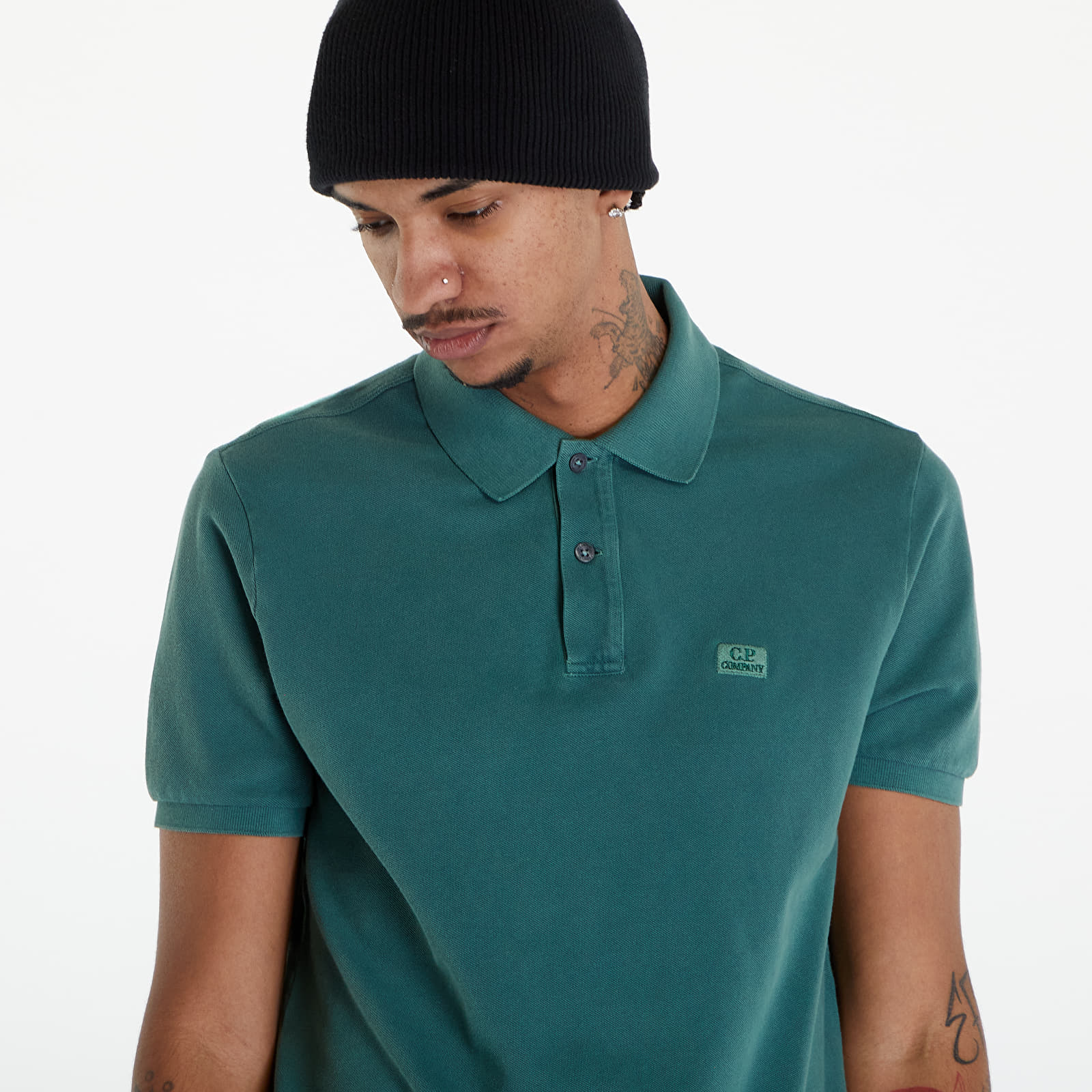 Tričká C.P. Company Short Sleeve Polo T-Shirt Duck Green